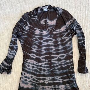 Elegant Tie-Dye Long Sleeve Top